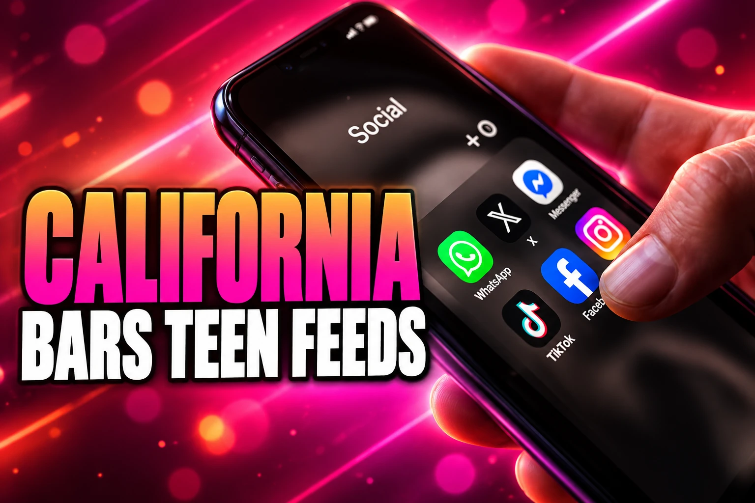 California bars addictive teen social media feeds
