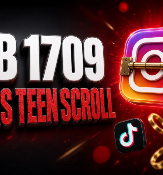 California AB 1709 bars teen Instagram TikTok feeds
