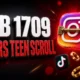 California AB 1709 bars teen Instagram TikTok feeds
