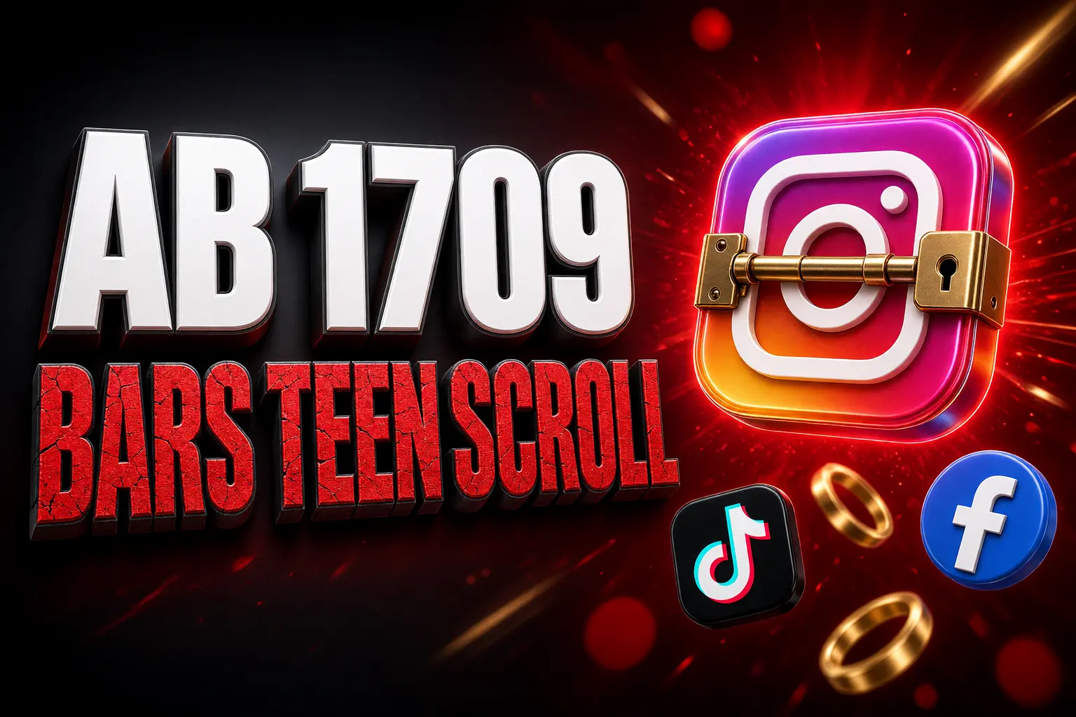 California AB 1709 bars teen Instagram TikTok feeds