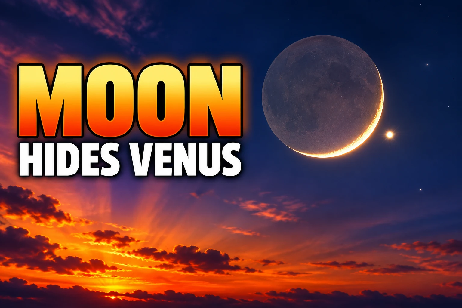 Moon Venus Mercury Spica lineup after sunset