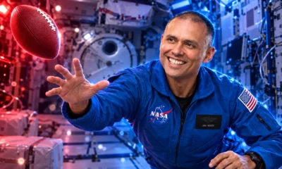 Anil Menon floats a football on the ISS