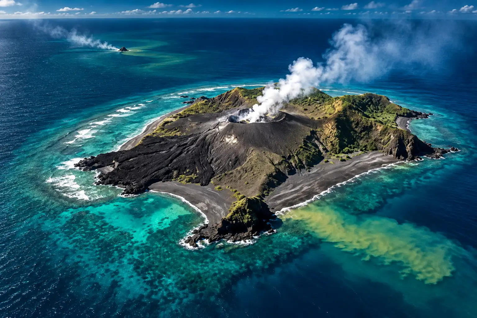 Home Reef Tonga volcanic island 20 acre growth
