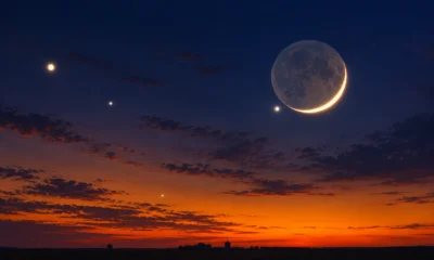 September 14 crescent Moon Venus Spica Mercury line