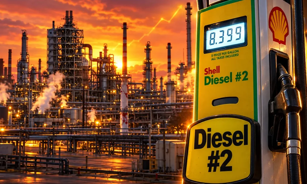 AAA record diesel price $6.23 a gallon