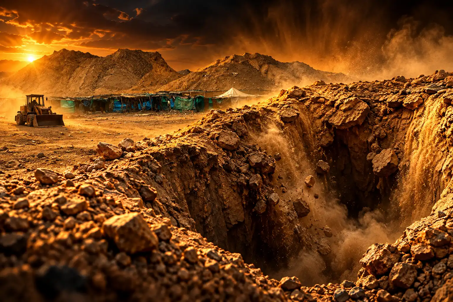 Al-Zara gold mine collapse kills 82 miners