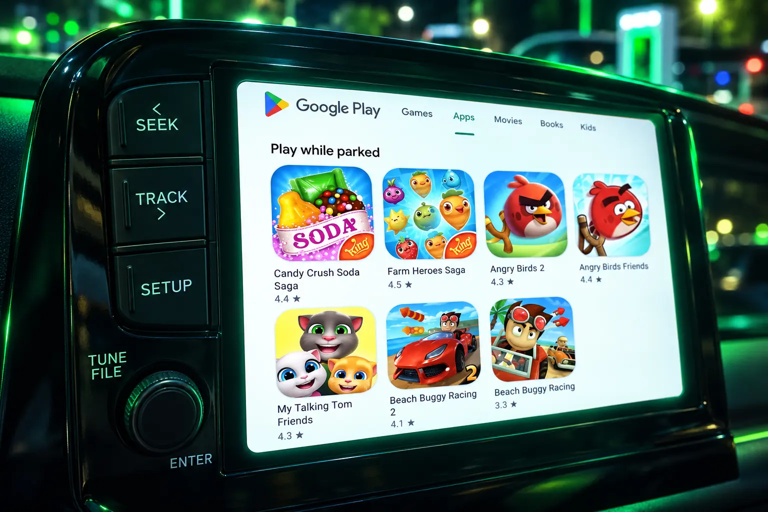 Google opens Android Auto games while parked
