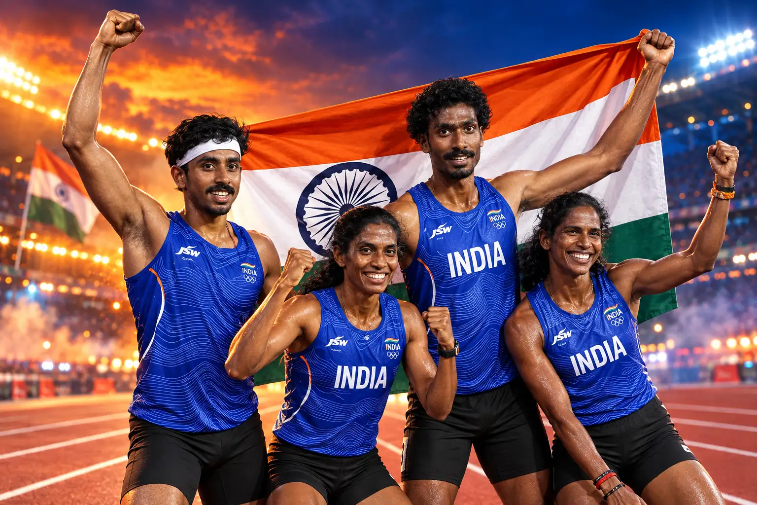 India mixed 4x400m silver Nagoya Asian Games