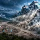 Langtang Lirung collapse debris flood Nepal Tibet