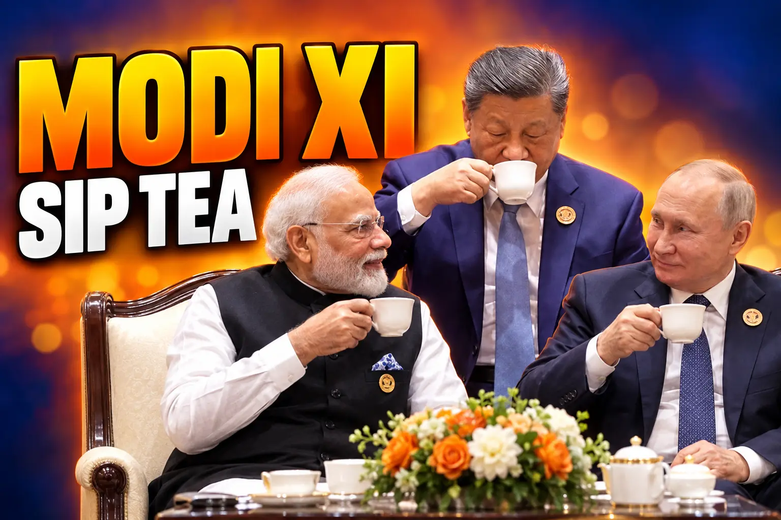 Modi sipping tea with Xi Putin BRICS 2026