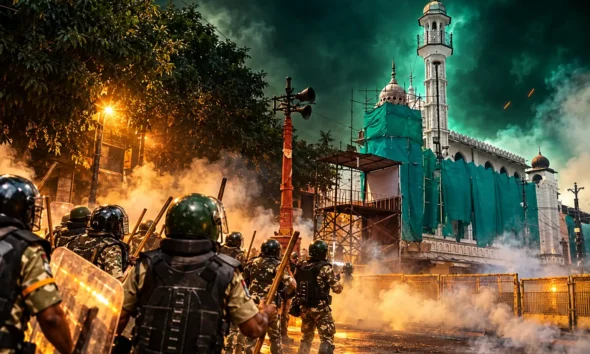 Ujjain tear gas after Shahi Masjid road cut