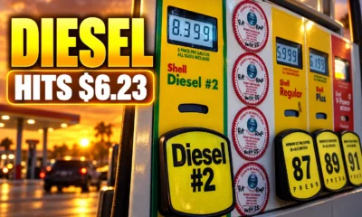 US diesel price record $6.23 gallon September 2026